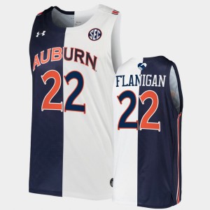 Men's Auburn Tigers Split Edition Navy White Allen Flanigan #22 2022 Unite As One Jersey 585806-995