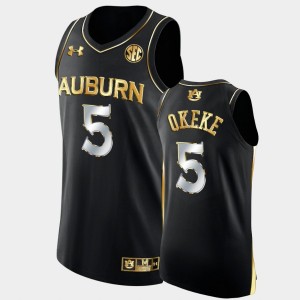 Men's Auburn Tigers Golden Edition Black Chuma Okeke #5 Alumni Basketball Jersey 789109-533