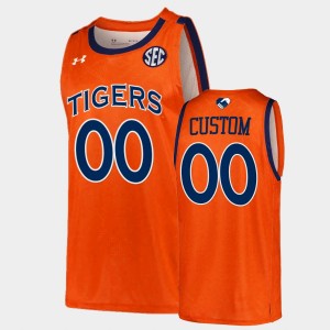 Men's Auburn Tigers College Basketball Orange Custom #00 Unite As One Jersey 686867-613