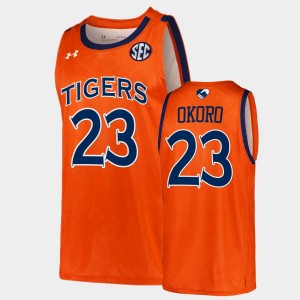 Men's Auburn Tigers College Basketball Orange Isaac Okoro #23 Alumni Player Unite As One Jersey 453290-879