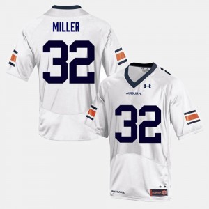 Men's Auburn Tigers College Football White Malik Miller #32 Jersey 675480-106