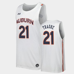 Men's Auburn Tigers Replica White Yohan Traore #21 Jersey 488346-173