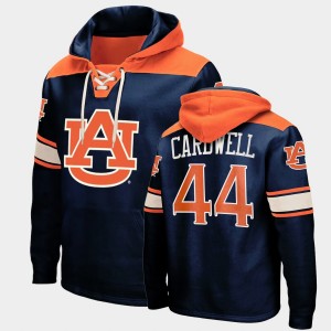 Men's Auburn Tigers College Basketball Navy Dylan Cardwell #44 Lace-up Hoodie 593778-933