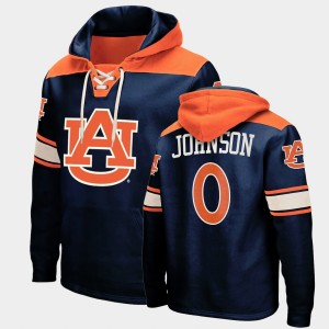Men's Auburn Tigers College Basketball Navy K.D. Johnson #0 Lace-up Hoodie 811215-995