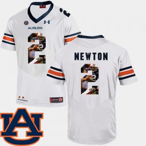 Men's Auburn Tigers Pictorial Fashion White Cam Newton #2 Football Jersey 415286-350