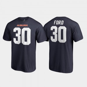 Men's Auburn Tigers College Legends Navy Dee Ford #30 Name & Number T-Shirt 628908-167