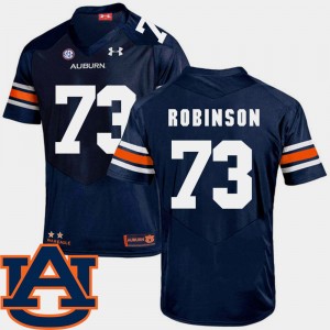 Men's Auburn Tigers College Football Navy Greg Robinson #73 SEC Patch Replica Jersey 576460-293