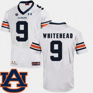 Men's Auburn Tigers College Football White Jermaine Whitehead #9 SEC Patch Replica Jersey 232393-212