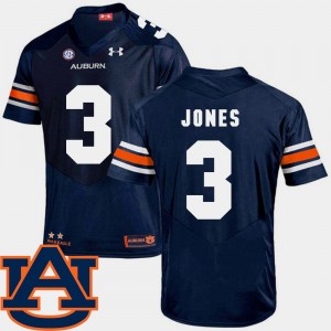 Men's Auburn Tigers College Football Navy Jonathan Jones #3 SEC Patch Replica Jersey 909980-520