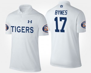 Men's Auburn Tigers Name and Number White Josh Bynes #17 Polo 355360-550
