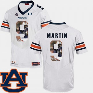 Men's Auburn Tigers Pictorial Fashion White Kam Martin #9 Football Jersey 534167-656