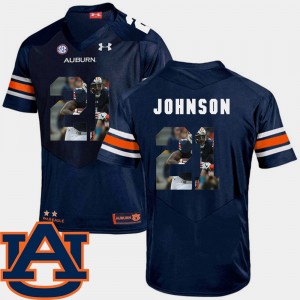 Men's Auburn Tigers Pictorial Fashion Navy Kerryon Johnson #21 Football Jersey 830048-479