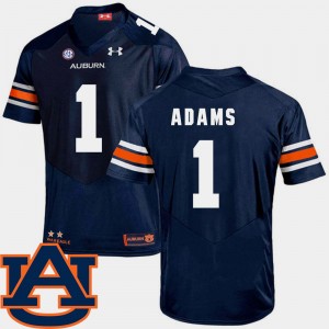 Men's Auburn Tigers College Football Navy Montravius Adams #1 SEC Patch Replica Jersey 459669-928