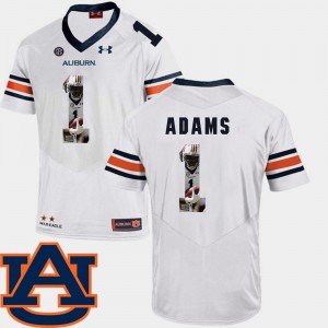 Men's Auburn Tigers Pictorial Fashion White Montravius Adams #1 Football Jersey 978630-650