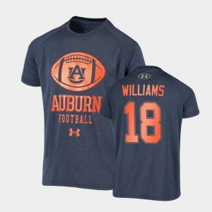 Men's Auburn Tigers Novelty Football Navy Seth Williams #18 Raglan T-Shirt 405686-553