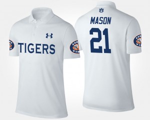 Men's Auburn Tigers Name and Number White Tre Mason #21 Polo 224313-251