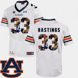 Men's Auburn Tigers Pictorial Fashion White Will Hastings #33 Football Jersey 415925-371