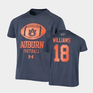 Youth Auburn Tigers Novelty Football Navy Seth Williams #18 Raglan T-Shirt 435661-300